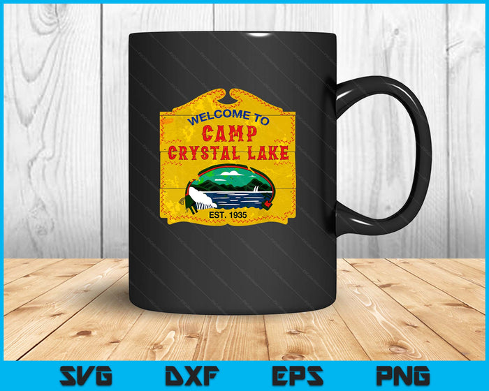 Camp Crystal Lake - Halloween Funny Camping Graphic SVG PNG Digital Printable Files