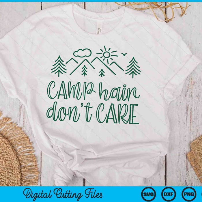 Camp Hair Don't Care Funny Camping SVG PNG Digital Printable Files