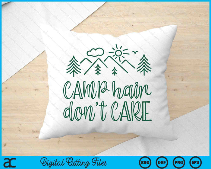 Camp Hair Don't Care Funny Camping SVG PNG Digital Printable Files