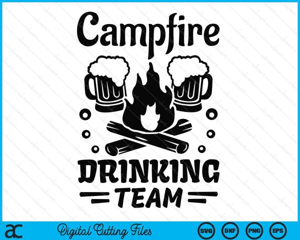 Campfire drinking team SVG cut file