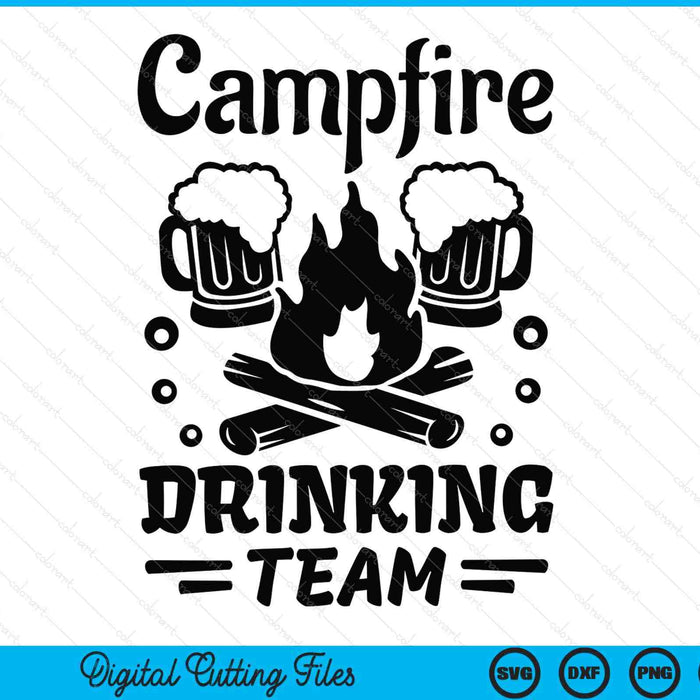 Campfire drinking team SVG cut file
