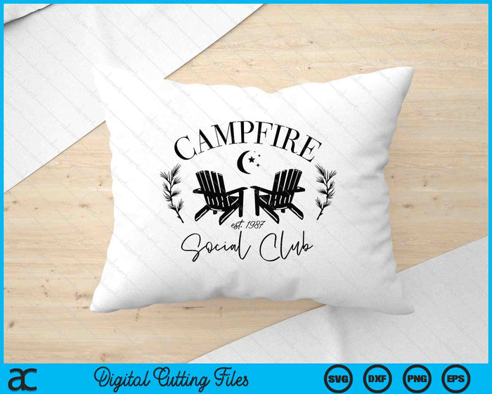 Campfire Social Club Camping SVG PNG Digital Printable Files