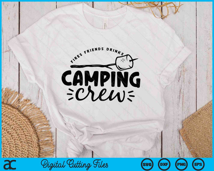 Camping Crew Field Trip Friends Camping Happy Camper SVG PNG Digital Printable Files