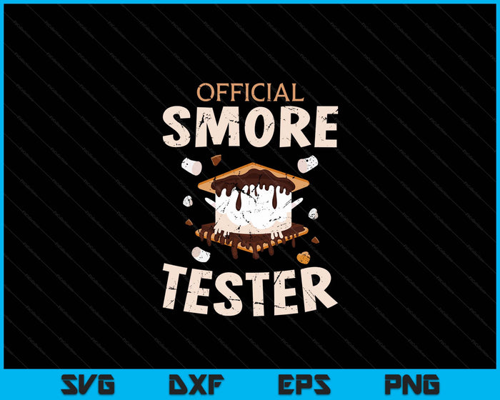 Camping Crew Official Smore Tester Marshmallows S'mores SVG PNG Digital Cutting File