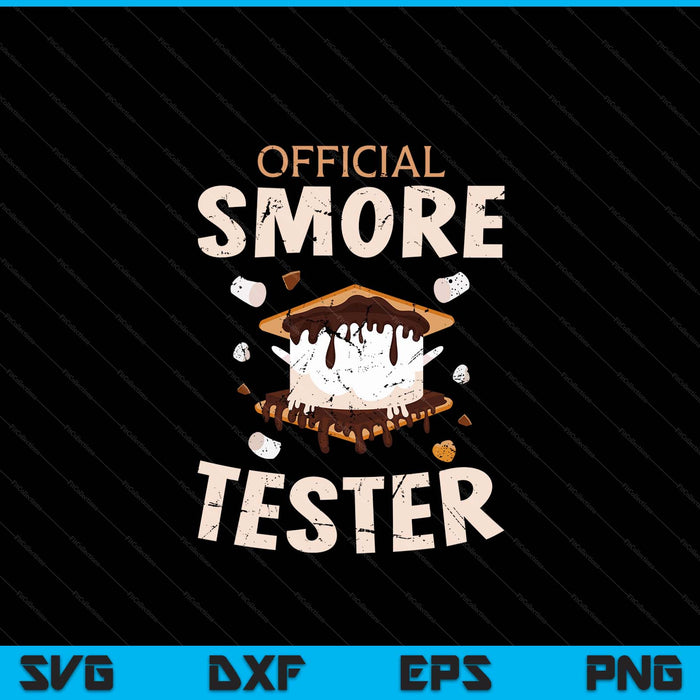 Camping crew official smore tester marshmallows s'mores SVG cut file