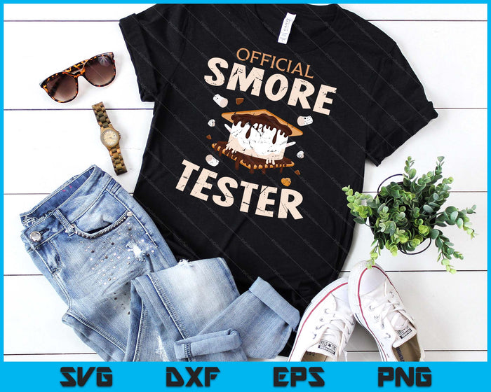 Camping Crew Official Smore Tester Marshmallows S'mores SVG PNG Digital Cutting File