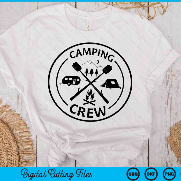 Camping Crew Trip Happy Campground SVG PNG Digital Printable Files