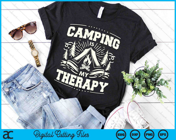 Camping Is My Therapy SVG PNG Digital Printable Files