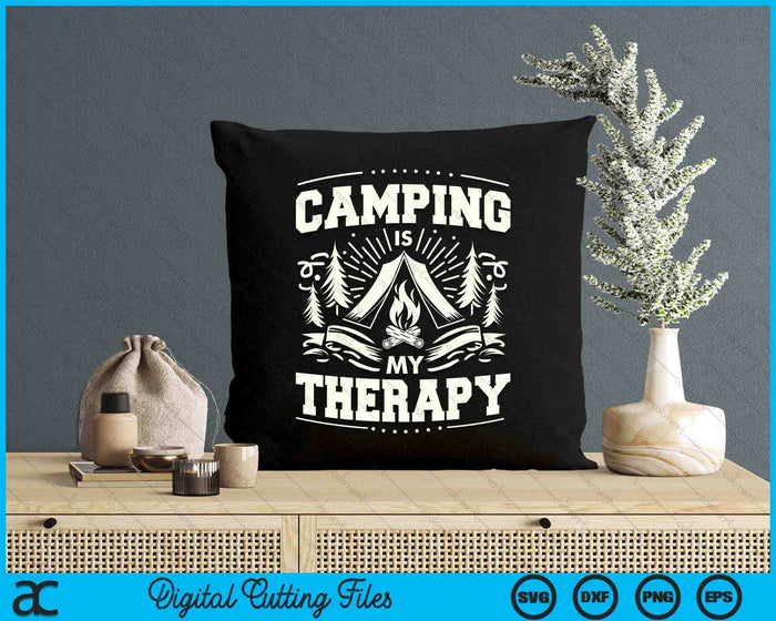 Camping Is My Therapy SVG PNG Digital Printable Files