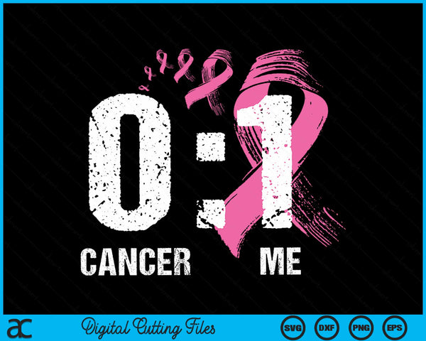 Cancer 0 me 1 breast cancer awareness survivor SVG cut file