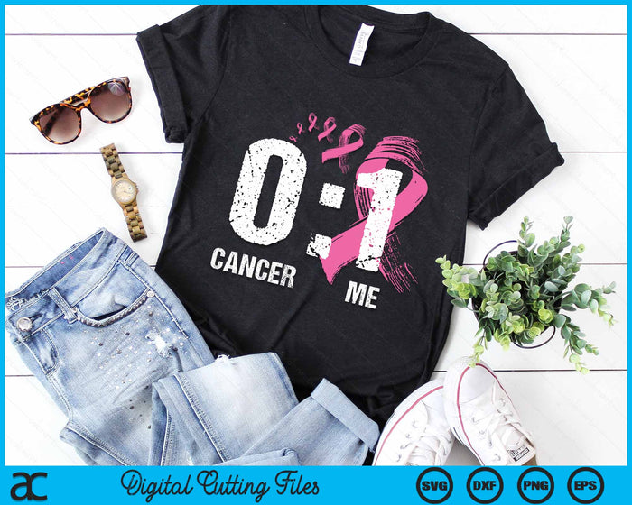 Cancer 0 Me 1 Breast Cancer Awareness Survivor SVG PNG Digital Cutting File