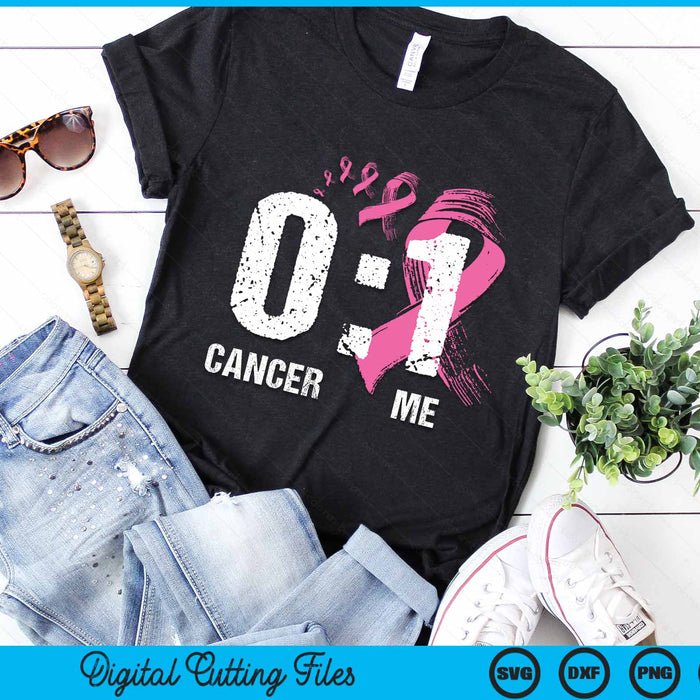 Cancer 0 Me 1 Breast Cancer Awareness Survivor SVG PNG Digital Cutting File