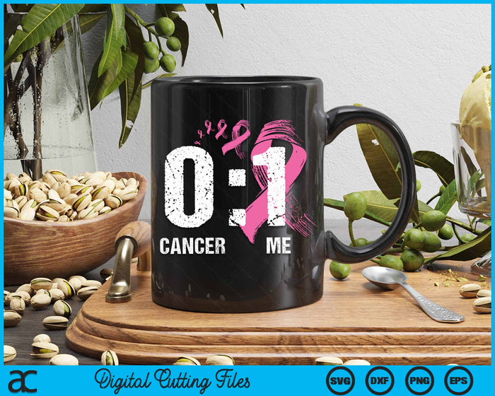 Cancer 0 Me 1 Breast Cancer Awareness Survivor SVG PNG Digital Cutting File