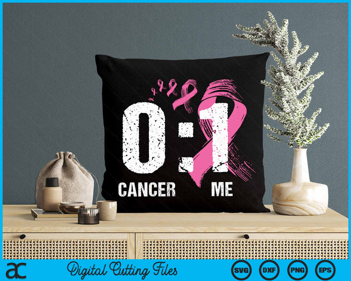 Cancer 0 Me 1 Breast Cancer Awareness Survivor SVG PNG Digital Cutting File