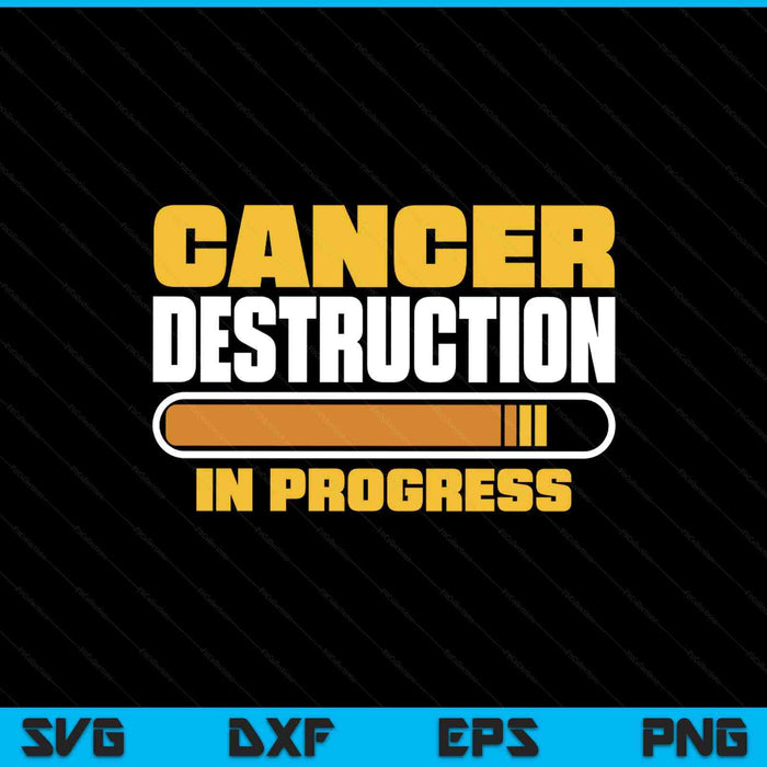 Cancer destruction in progress, cancer chemo awareness SVG cut file