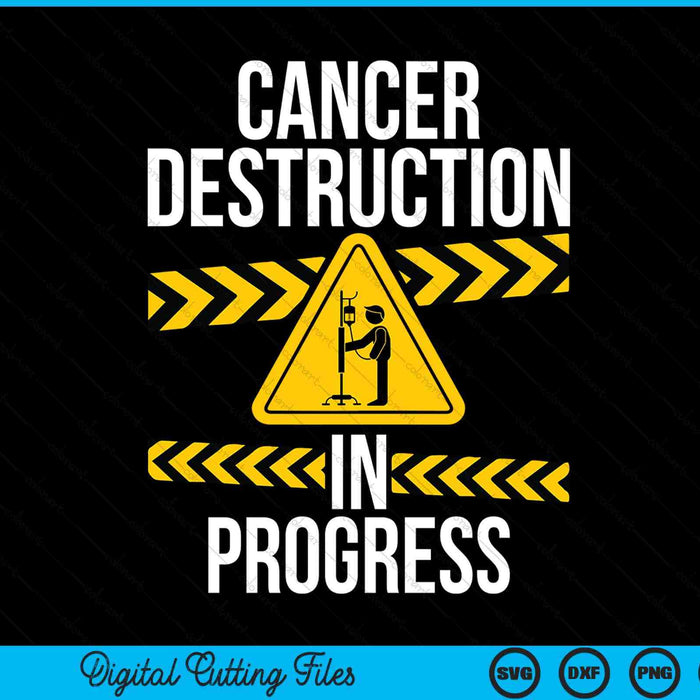 Cancer destruction in progress cancer survivor fighter SVG cut file