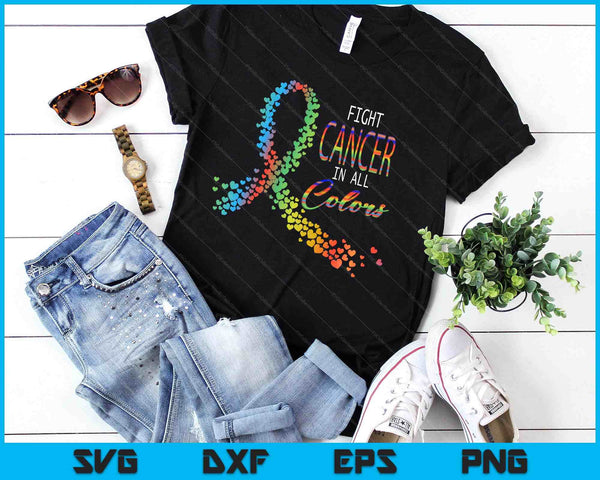 Cancer Sucks In Every Color Fighter Fight Support The Cancer SVG PNG Digital Printable Files