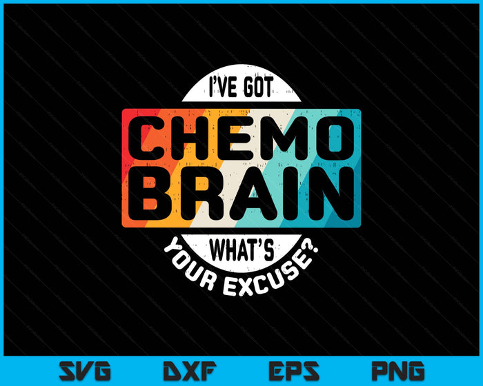 Cancer T Shirt Chemo Brain Retro Awareness SVG PNG Digital Printable Files
