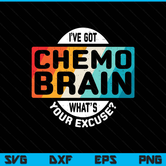 Cancer t chemo brain retro awareness SVG cut file