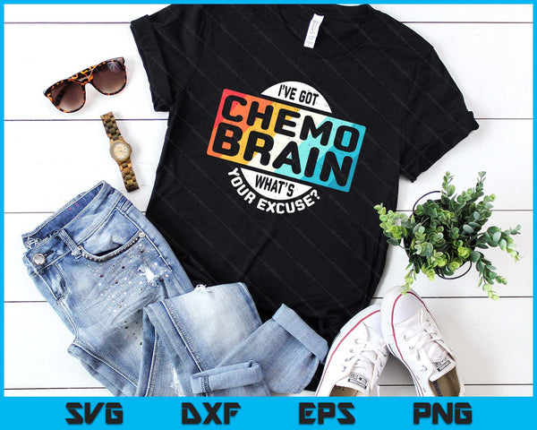 Cancer T Shirt Chemo Brain Retro Awareness SVG PNG Digital Printable Files
