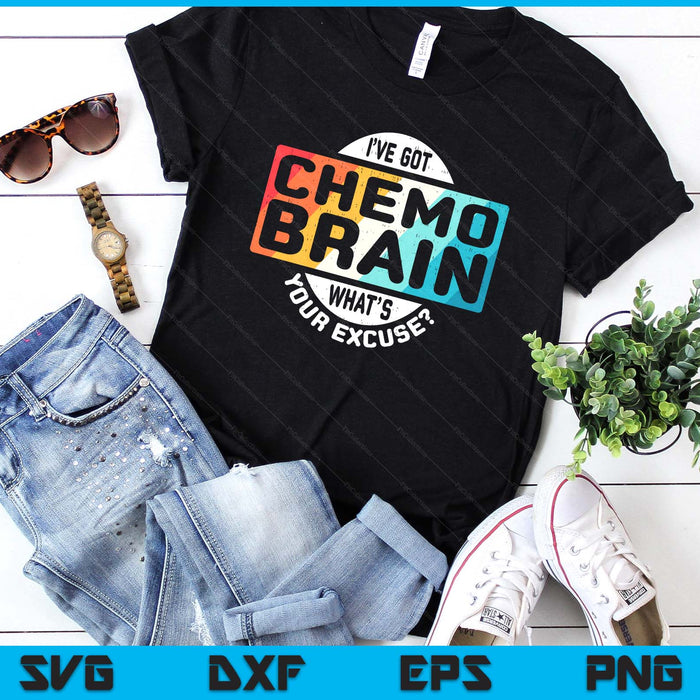 Cancer T Shirt Chemo Brain Retro Awareness SVG PNG Digital Printable Files