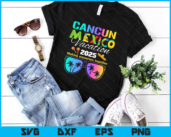 Cancun Mexico Vacation Beach 2025 Trip Group Squad Colorful SVG PNG Digital Printable Files