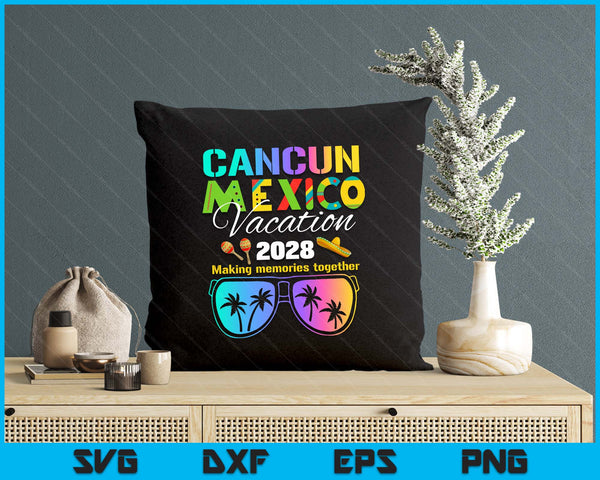 Cancun Mexico Vacation Beach 2028 Trip Group Squad Colorful SVG PNG Digital Printable Files