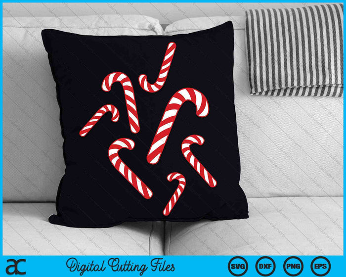 Candy Canes Kerstmis SVG PNG digitale snijbestanden