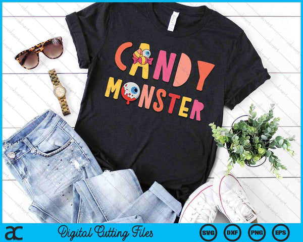 Candy Monster Creepy Halloween Candy SVG PNG Digital Cutting Files