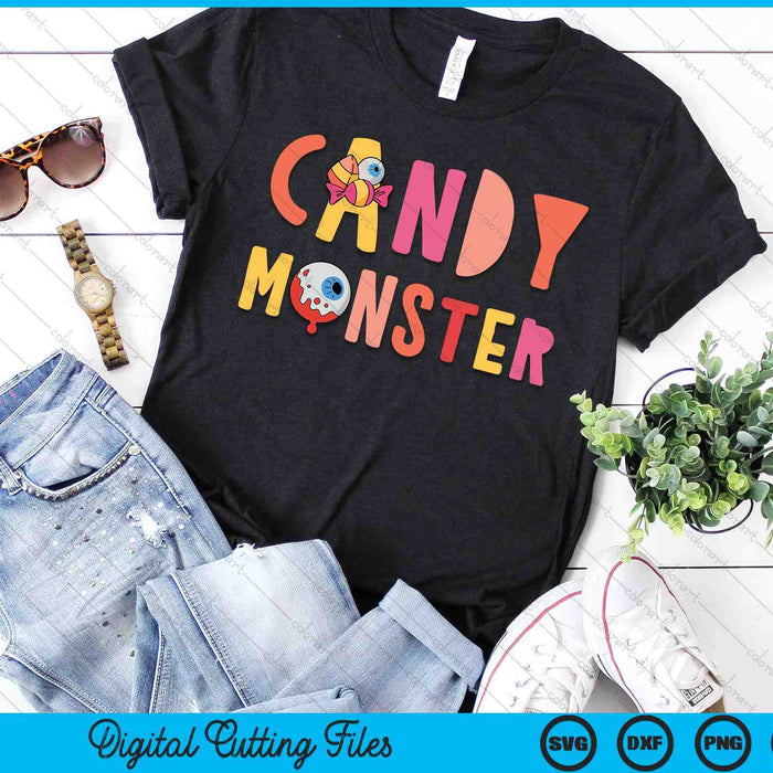 Candy Monster Creepy Halloween Candy SVG PNG Digital Cutting Files