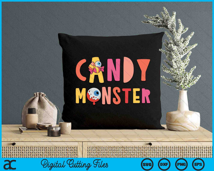 Candy Monster Creepy Halloween Candy SVG PNG Digital Cutting Files