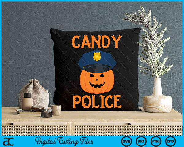 Candy Police Halloween Party Trick or Treat Security SVG PNG Digital Cutting File