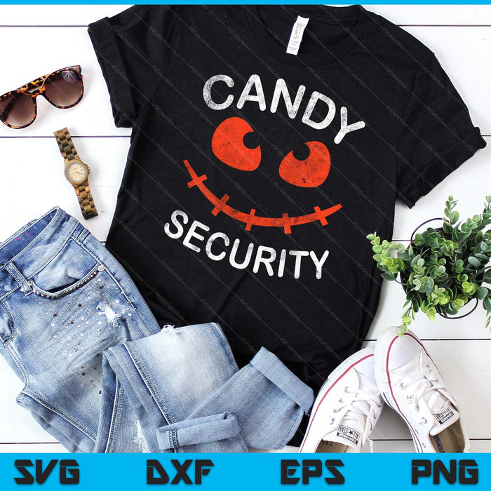 Candy Security Halloween Apparel Funny Halloween SVG PNG Digital Cutting File