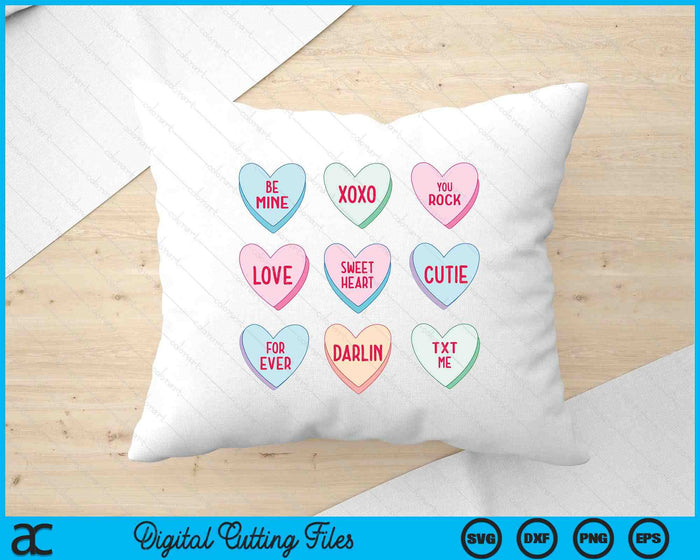 Candy Sweet Hearts Love Valentines Day SVG PNG Digital Printable Files