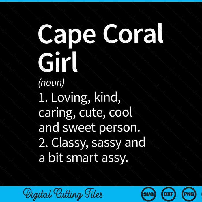 Cape coral girl fl Florida home roots SVG cut file