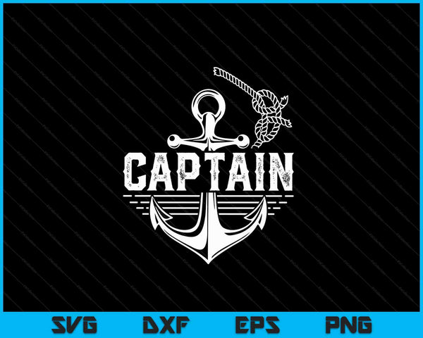 Captain Ship Boat Owner Skipper Lover SVG PNG Digital Cutting Files