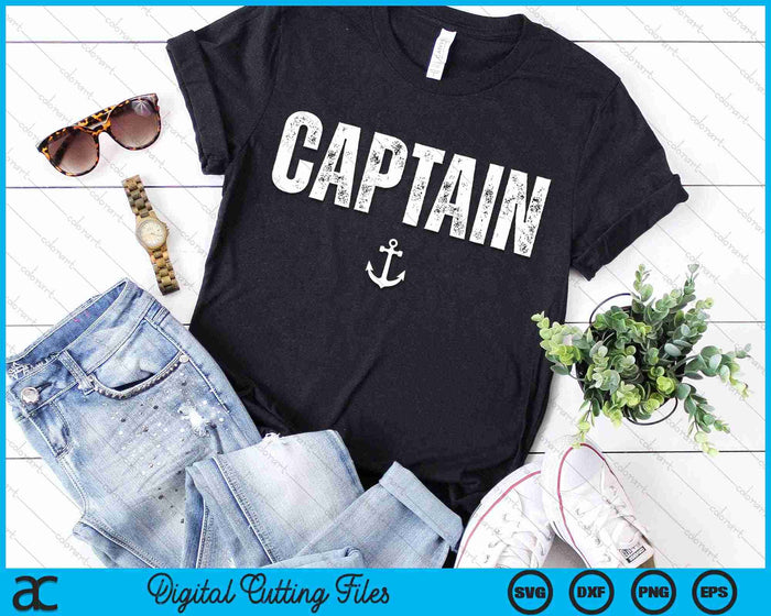 Capitán Camisa Propietario del barco Novedad SVG PNG Cortando archivos imprimibles