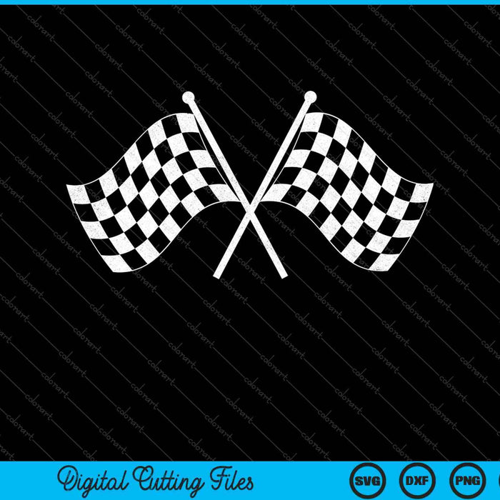 Car Racing Checkered Finish Line Flag Automobile Motor Race SVG PNG Cutting Printable Files