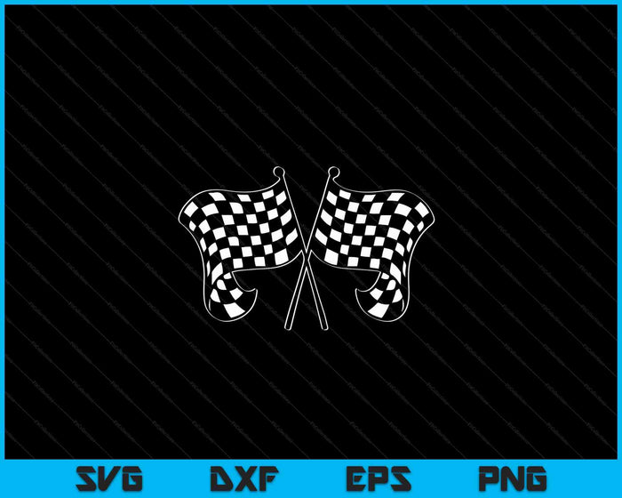 Car Racing Checkered Finish Line Flag Automobile Motor Race SVG PNG Digital Cutting Files