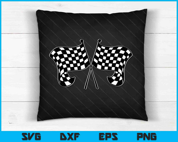 Car Racing Checkered Finish Line Flag Automobile Motor Race SVG PNG Digital Cutting Files