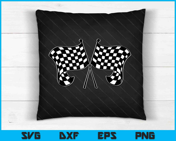 Car Racing Checkered Finish Line Flag Automobile Motor Race SVG PNG Digital Cutting Files