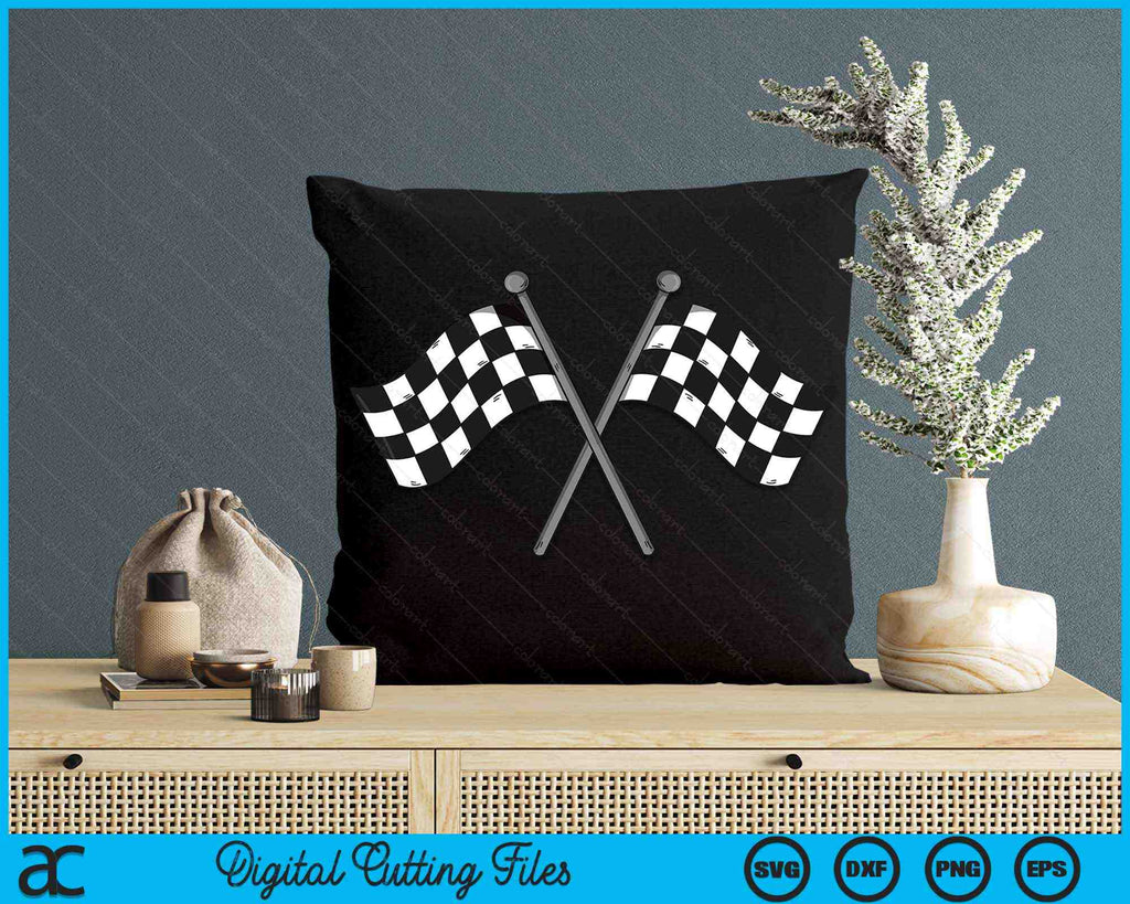 Car Racing Checkered Finish Line Flag Motor Race SVG Files – creativeusarts