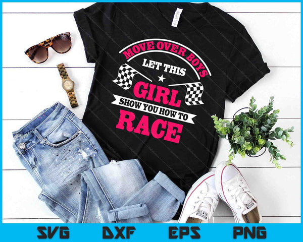 Car Racing Checkered Flag Automobile Female Motor Racer SVG PNG Digital Cutting Files