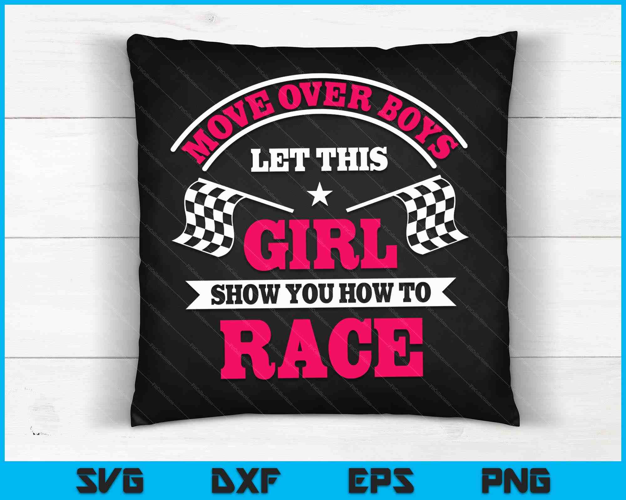 Car Racing Checkered Flag Automobile Female Motor Racer SVG PNG Files ...