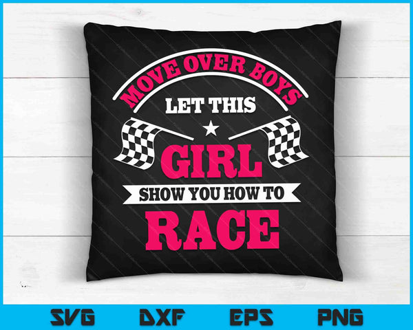 Car Racing Checkered Flag Automobile Female Motor Racer SVG PNG Digital Cutting Files