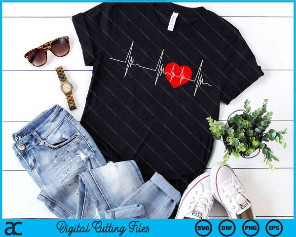 Cardiólogo Corazón EKG Latido Pulselina Cardiología SVG PNG Archivos de corte digital - on a t-shirt