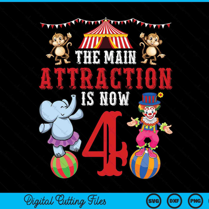 Carnival Birthday Kids 4th Circus Birthday Party SVG PNG Digital Printable Files