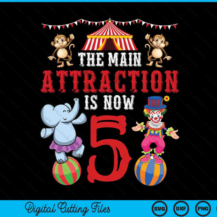 Carnival Birthday Kids 5th Circus Birthday Party SVG PNG Digital Printable Files