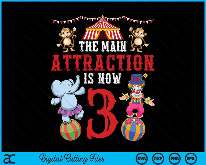 Carnival Birthday Shirt Kids 3rd Circus Birthday Party SVG PNG Digital Cutting Files