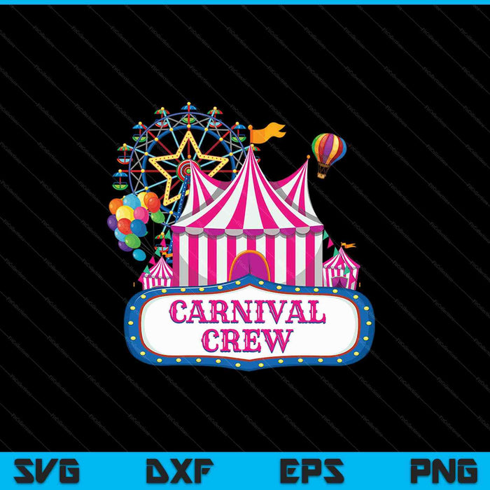 Equipo de carnaval para cumpleaños SVG PNG cortando archivos imprimibles